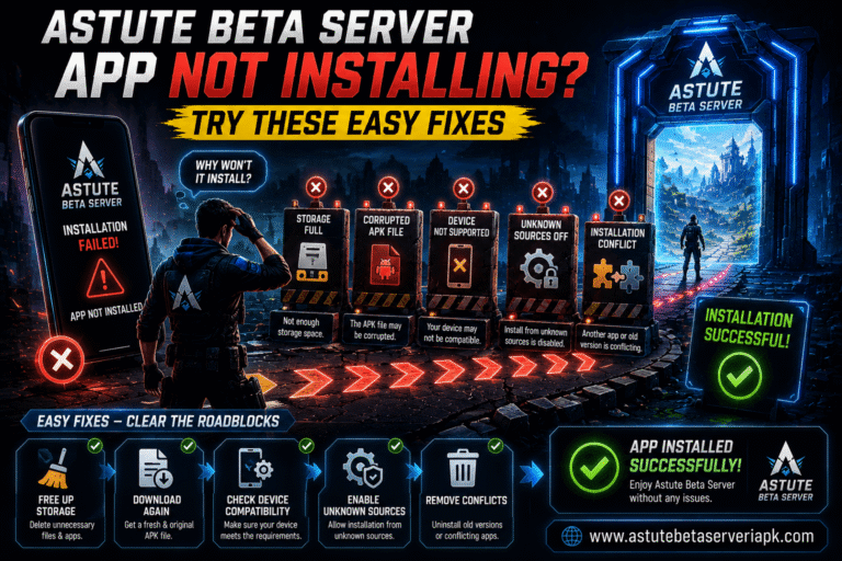 Astute Beta Server app not installing with common installation problems and fixes
