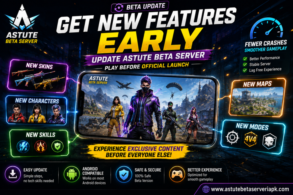 Astute Beta Server update with new skins characters skills maps and modes