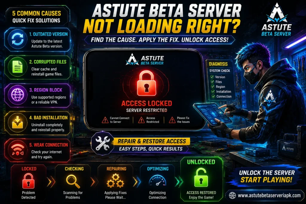 Astute Beta Server not loading quick fix and repair guide
