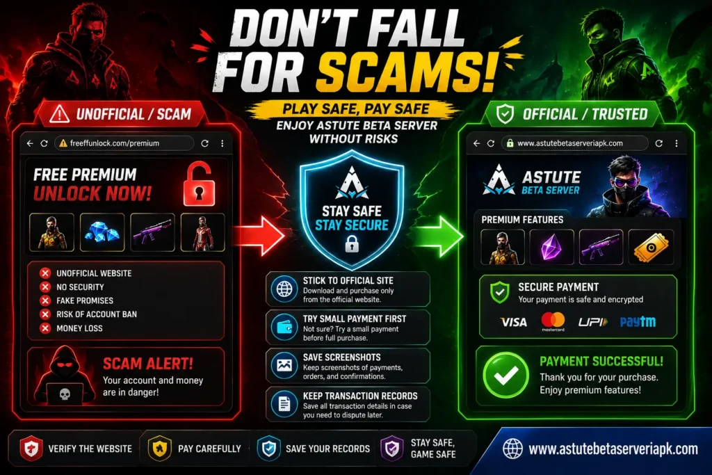 Astute Beta Server scam warning and safe purchase tips