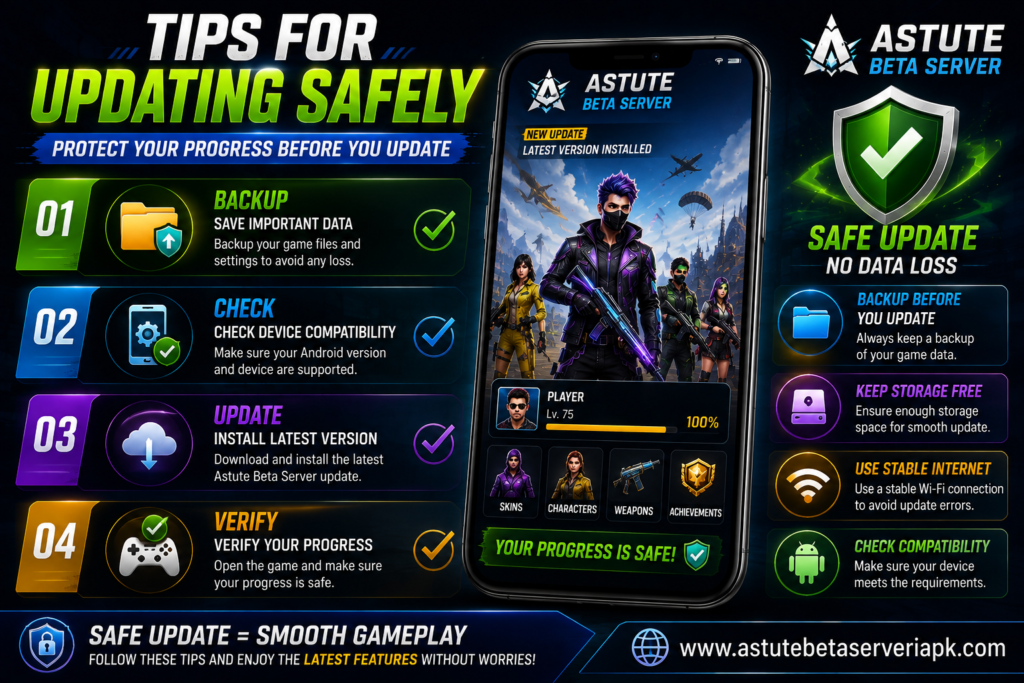 Tips for updating Astute Beta Server safely without losing progress