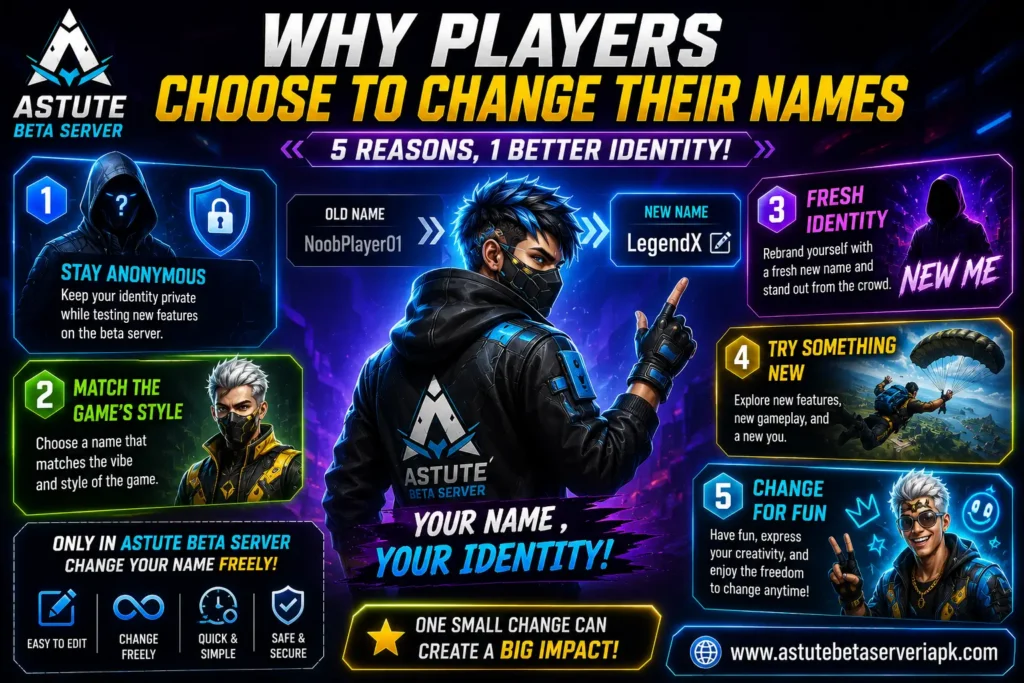 Why players change their names in Astute Beta Server for privacy style and fun