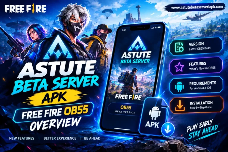 Astute Beta Server APK overview for Free Fire OB55