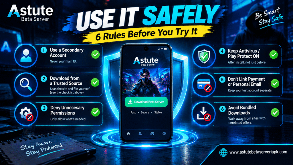 Checklist before installing an Astute Beta Server APK